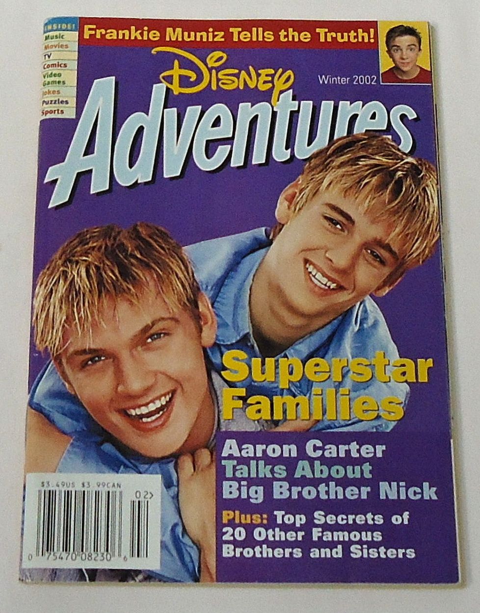 DISNEY ADVENTURES magazine side cover Winter 2002
