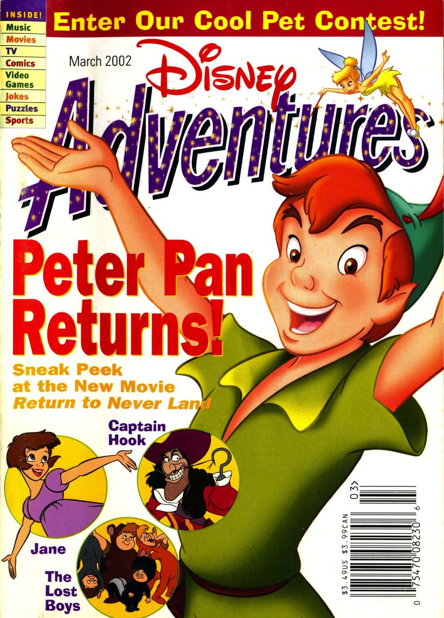 DISNEY ADVENTURES magazine side cover March 2002
