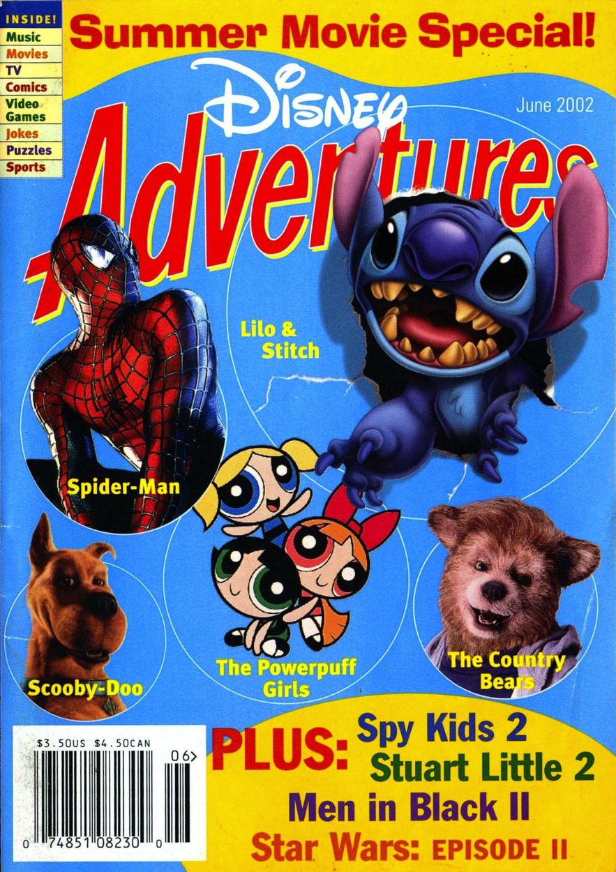 DISNEY ADVENTURES magazine side cover June 2002