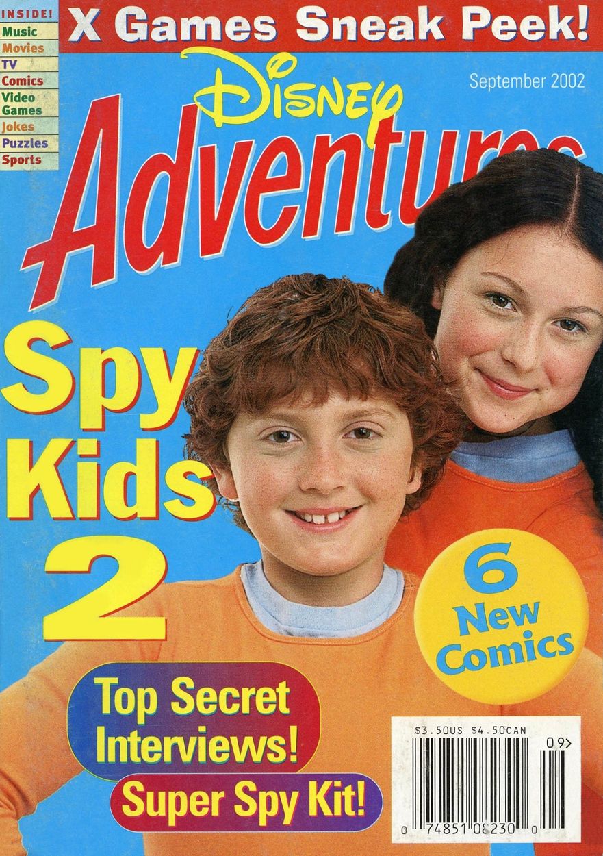 DISNEY ADVENTURES magazine side cover September 2002