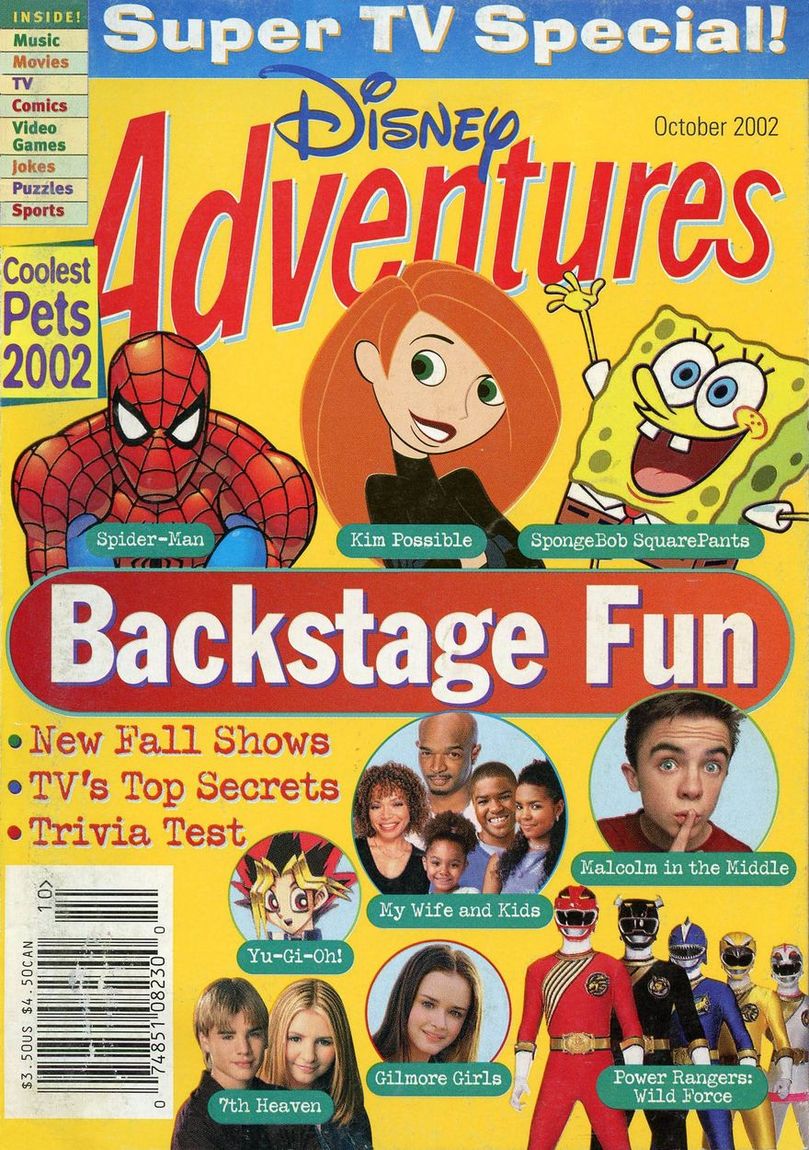 DISNEY ADVENTURES magazine side cover October 2002