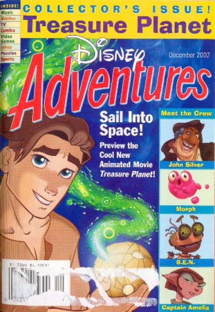 DISNEY ADVENTURES magazine side cover December 2002
