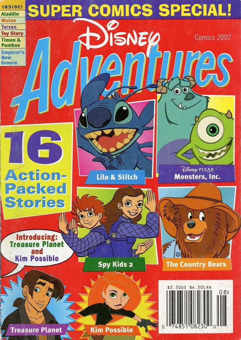 DISNEY ADVENTURES magazine side cover  Special  2002