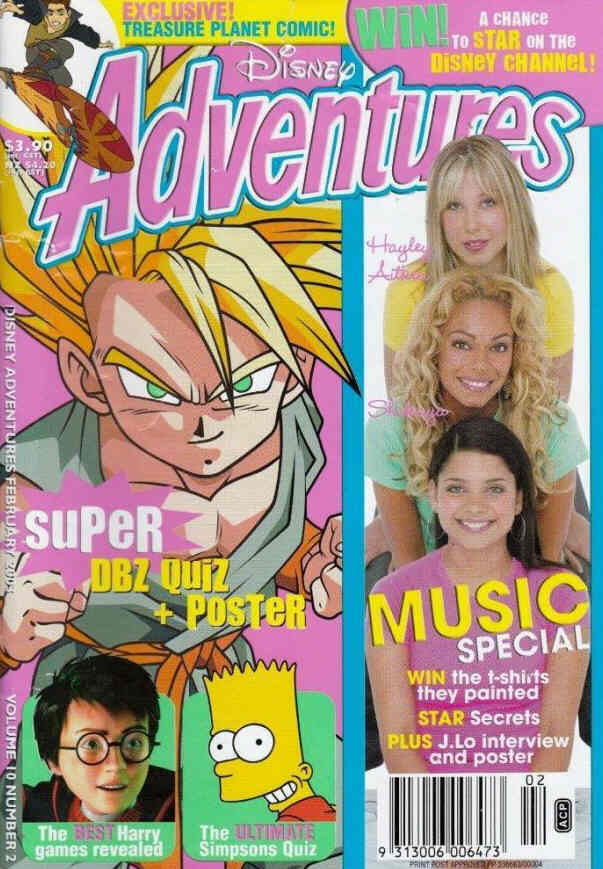 DISNEY ADVENTURES magazine side cover February 2003