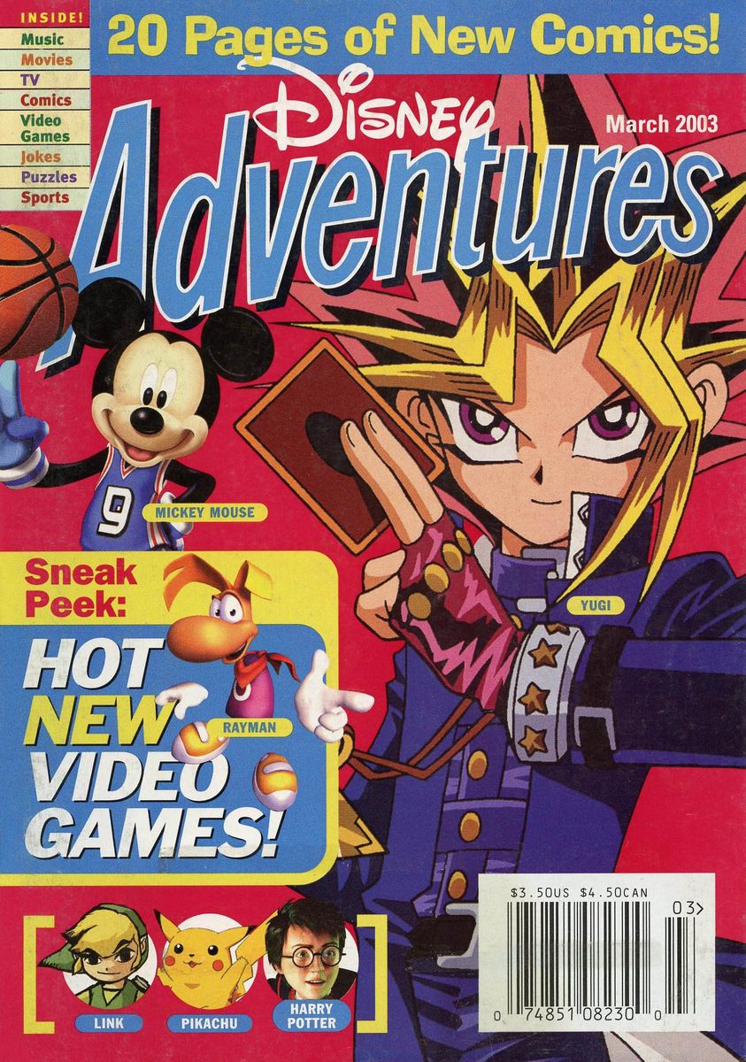 DISNEY ADVENTURES magazine side cover March 2003