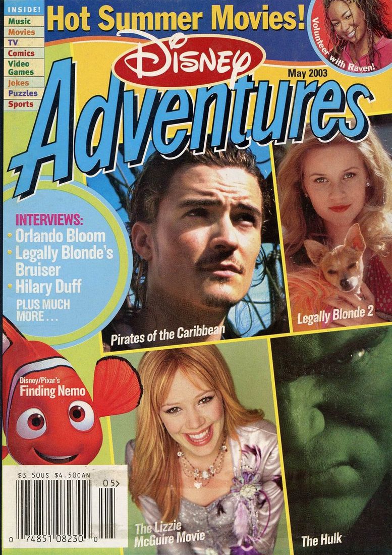 DISNEY ADVENTURES magazine side cover May 2003