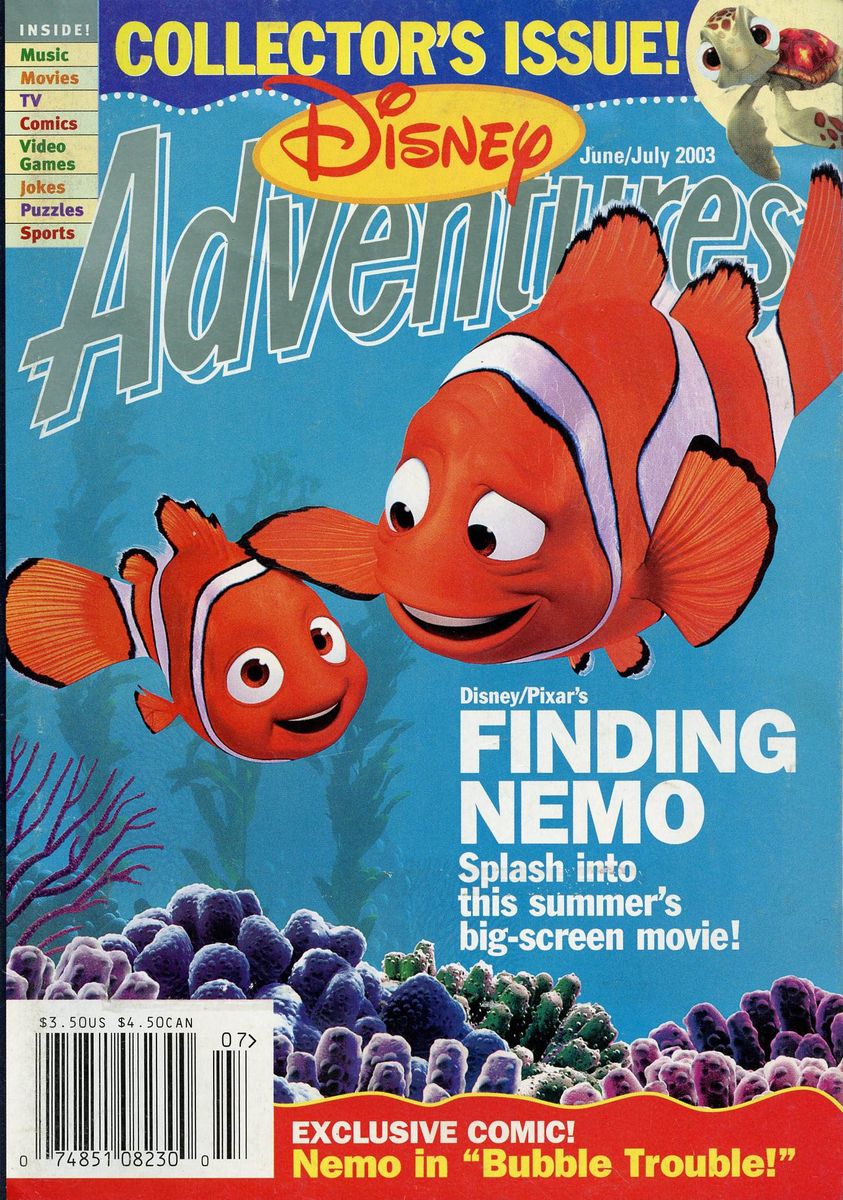 DISNEY ADVENTURES magazine side cover June/July 2003