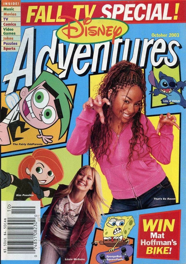 DISNEY ADVENTURES magazine side cover October 2003