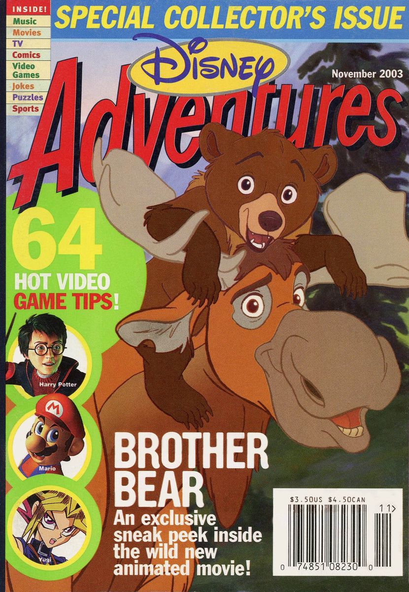 DISNEY ADVENTURES magazine side cover November 2003