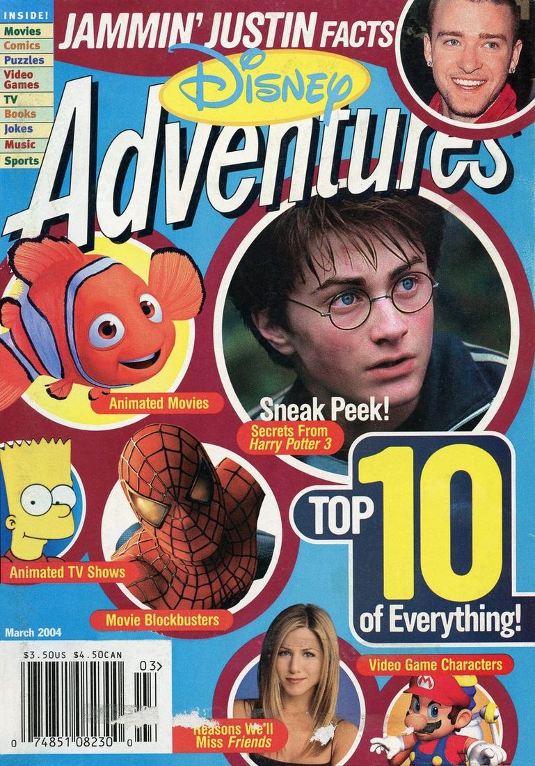 DISNEY ADVENTURES magazine side cover March 2004