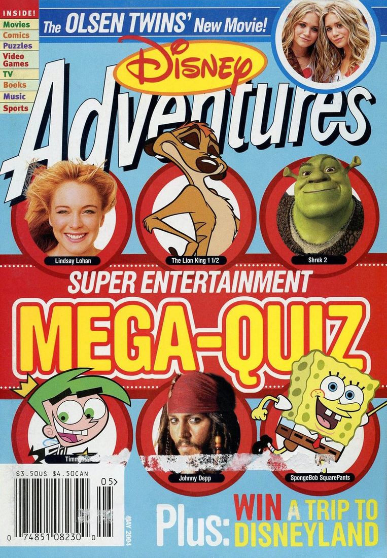 DISNEY ADVENTURES magazine side cover May 2004