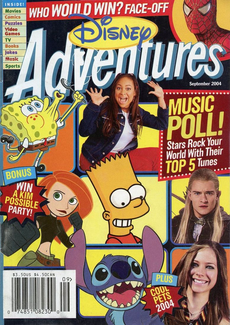 DISNEY ADVENTURES magazine side cover September 2004