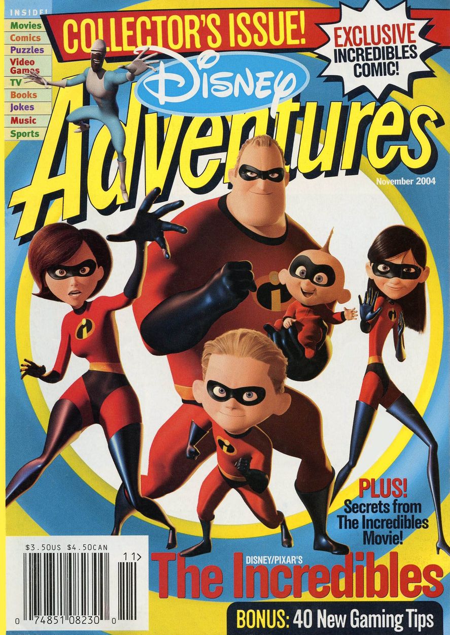 DISNEY ADVENTURES magazine side cover November 2004