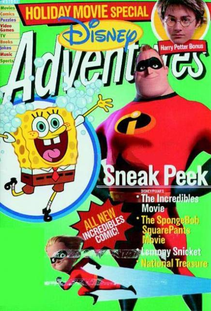 DISNEY ADVENTURES magazine side cover December 2004