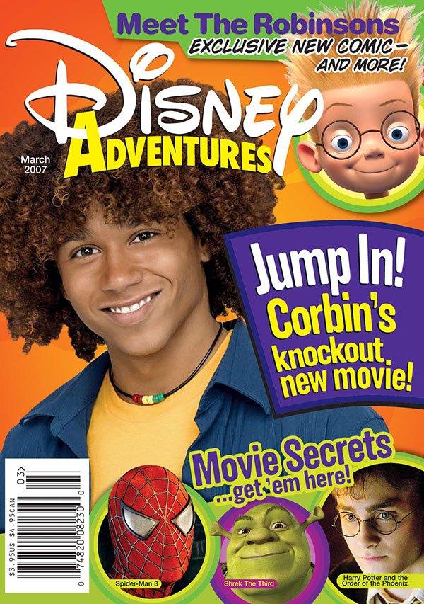 DISNEY ADVENTURES magazine side cover March 2007