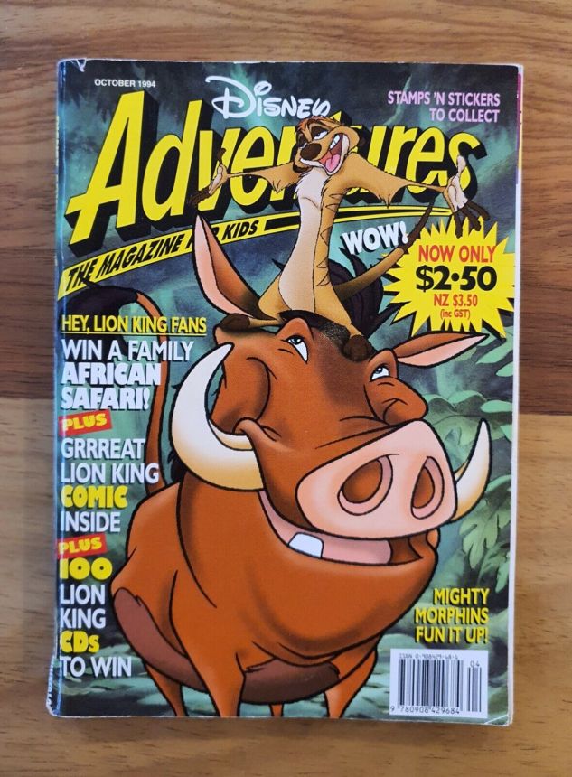 DISNEY ADVENTURES (AU) magazine side cover  October 1994