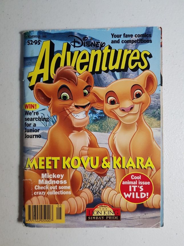 DISNEY ADVENTURES (AU) magazine side cover  November 1998