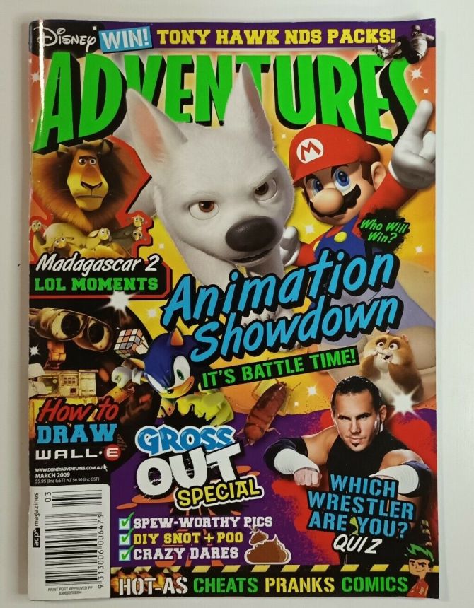 DISNEY ADVENTURES (AU) magazine side cover  March 2009