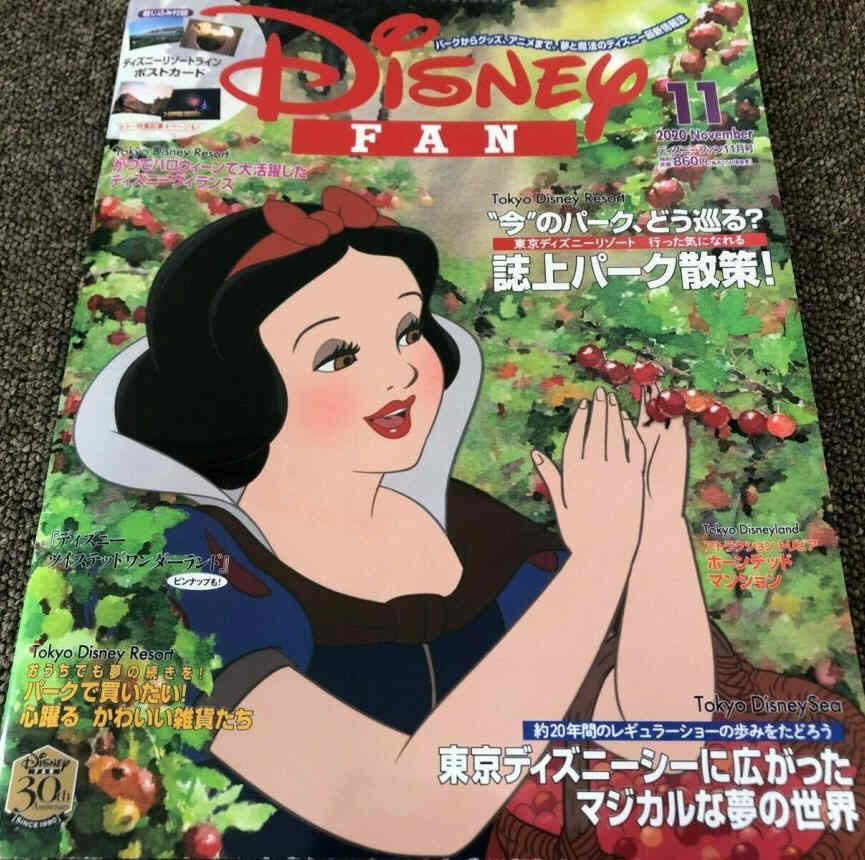 DISNEY FAN magazine side cover  November 2020
