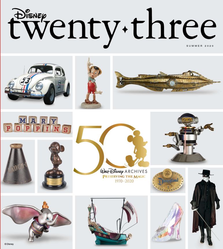 DISNEY TWENTY-THREE magazine side cover Summer 2020