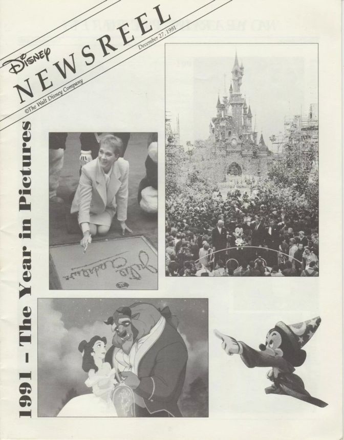 DISNEY NEWSREEL magazine side cover 27 December 1991