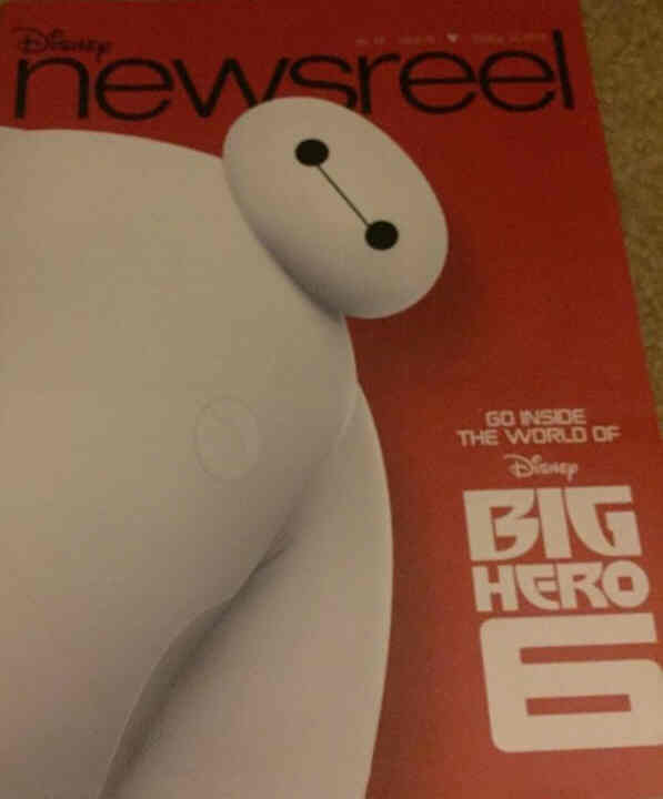 DISNEY NEWSREEL magazine side cover 10 October 2014