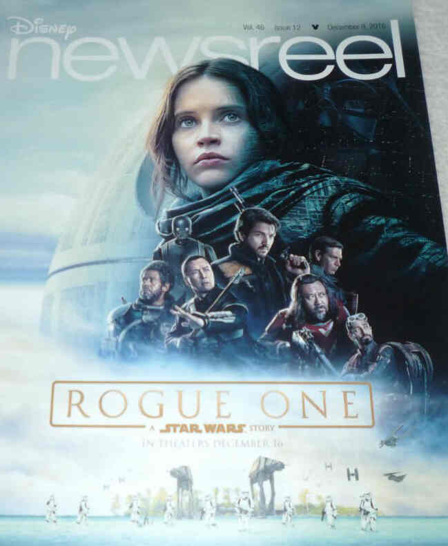 DISNEY NEWSREEL magazine side cover 9 December 2016