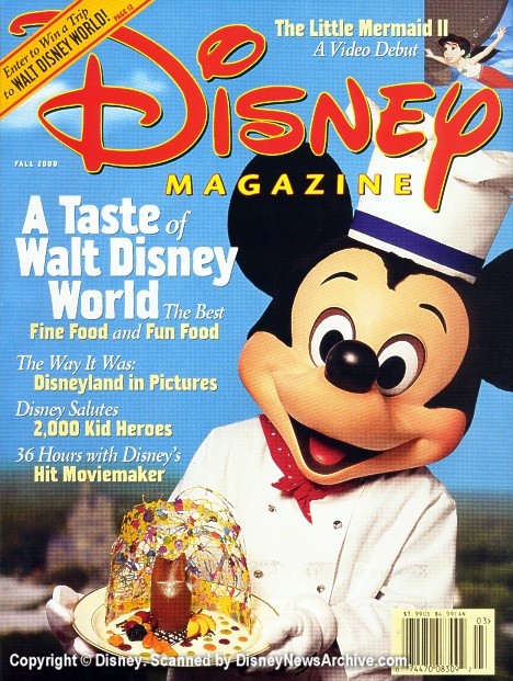 DISNEY magazine side cover Fall 2000