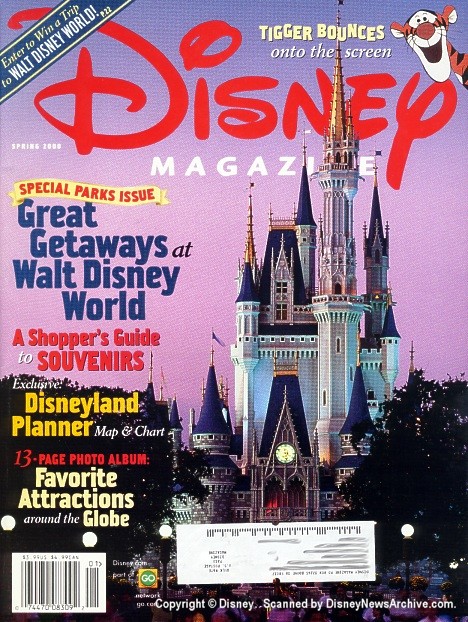 DISNEY magazine side cover Spring 2000