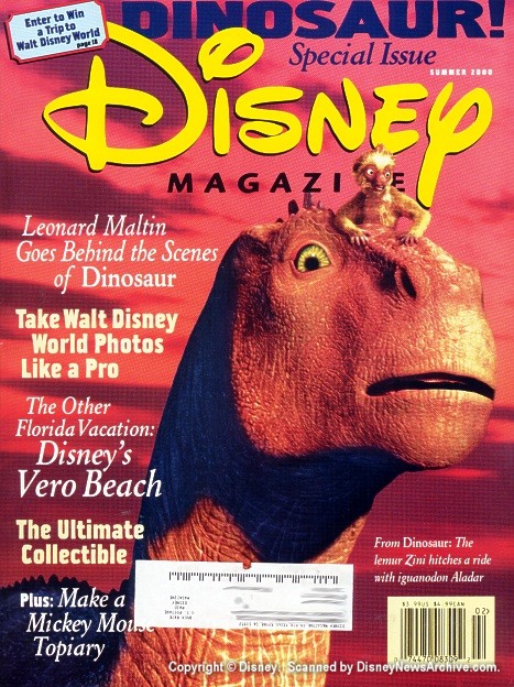 DISNEY magazine side cover Summer 2000