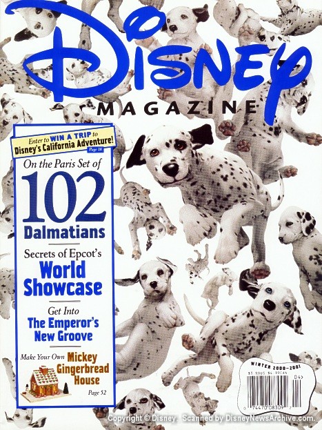 DISNEY magazine side cover Winter 2000
