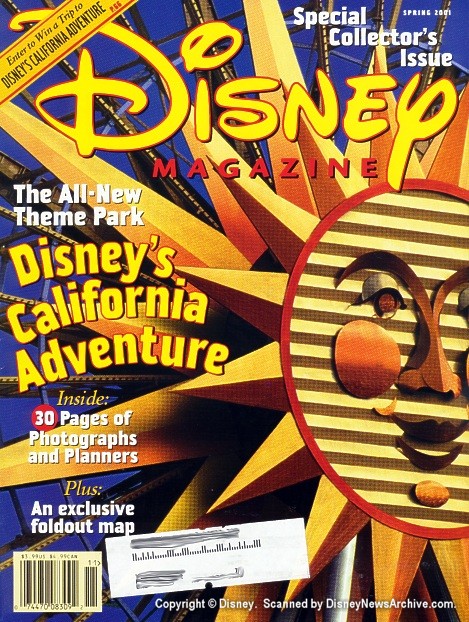 DISNEY magazine side cover Spring 2001