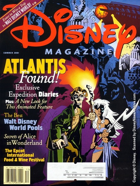 DISNEY magazine side cover Summer 2001