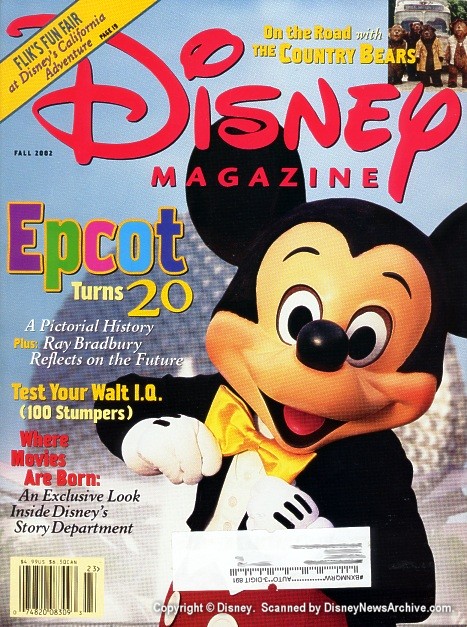 DISNEY magazine side cover Fall 2002
