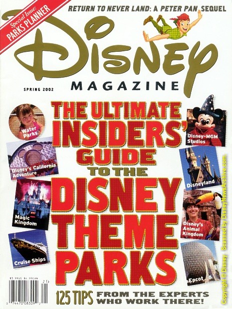 DISNEY magazine side cover Spring 2002