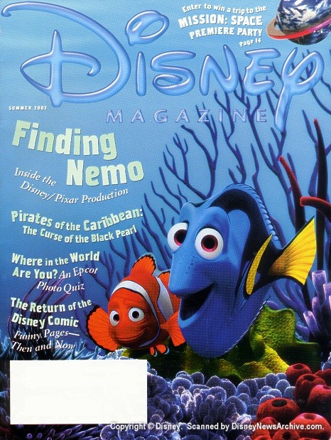 DISNEY magazine side cover Summer 2003