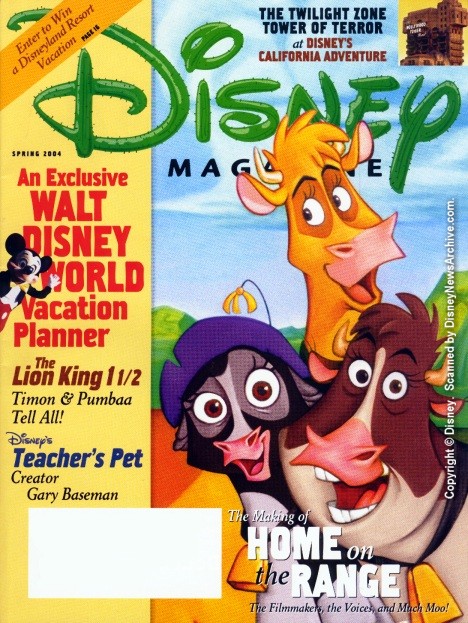 DISNEY magazine side cover Spring 2004