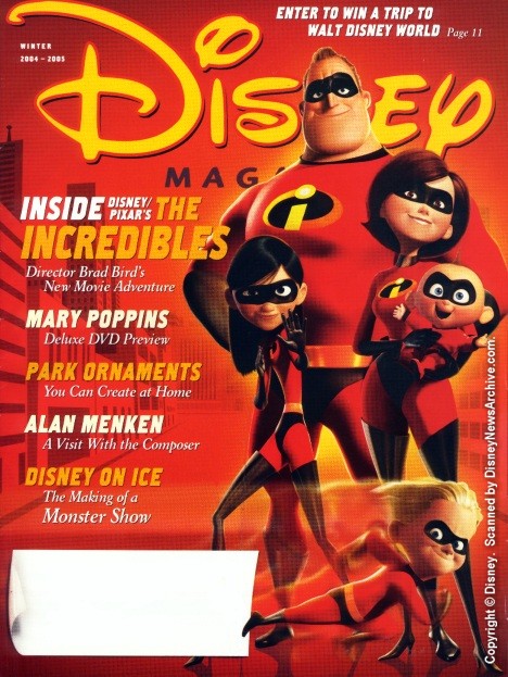 DISNEY magazine side cover Winter 2004