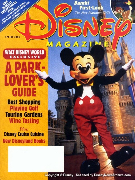 DISNEY magazine side cover Spring 2005