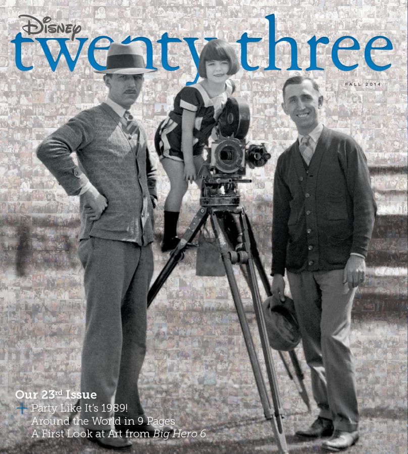 DISNEY TWENTY-THREE magazine side cover Fall 2014