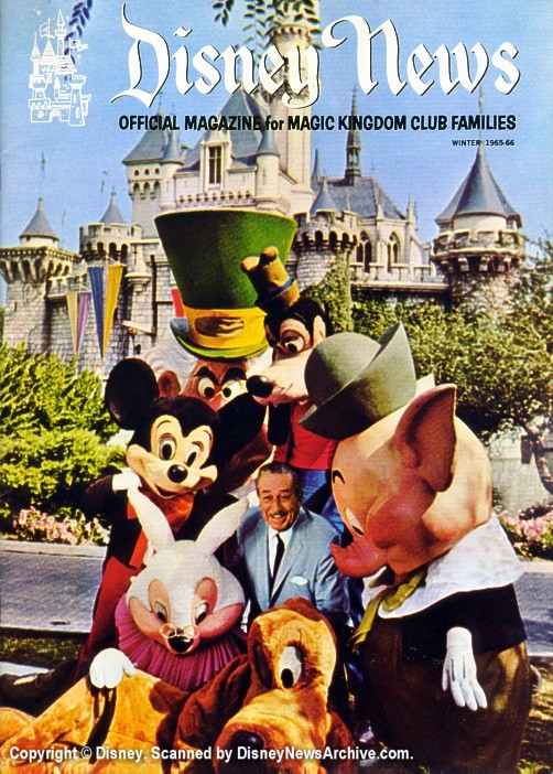 DISNEY magazine side cover Winter 1965