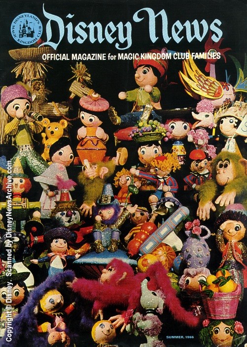 DISNEY magazine side cover Summer 1966