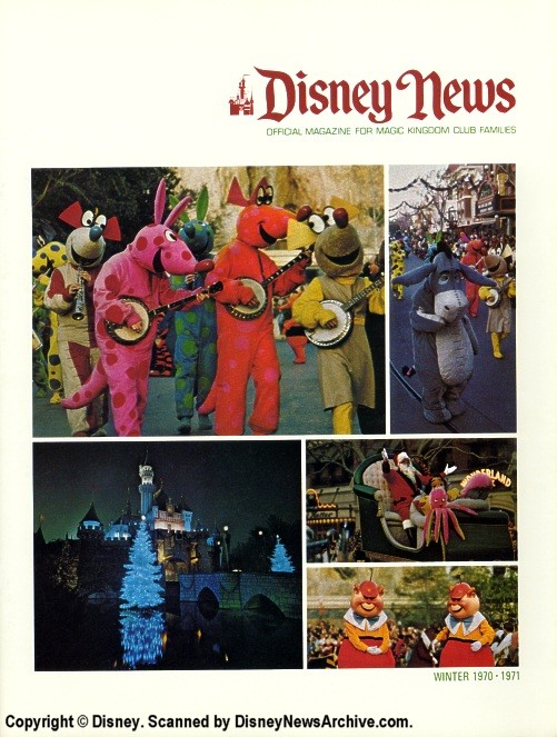 DISNEY magazine side cover Winter 1970