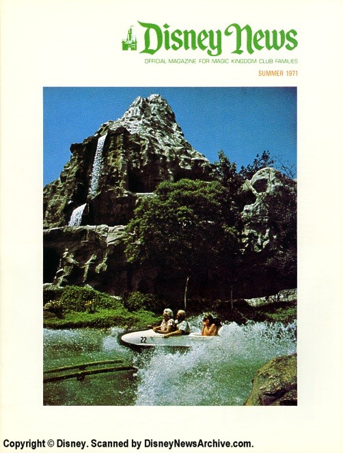 DISNEY magazine side cover Summer 1971