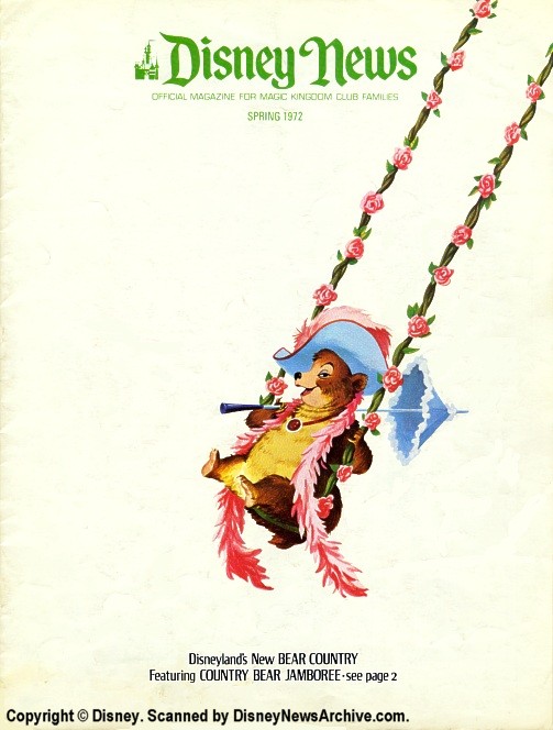 DISNEY magazine side cover Spring 1972