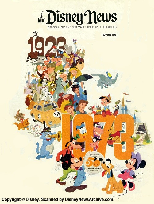 DISNEY magazine side cover Spring 1973