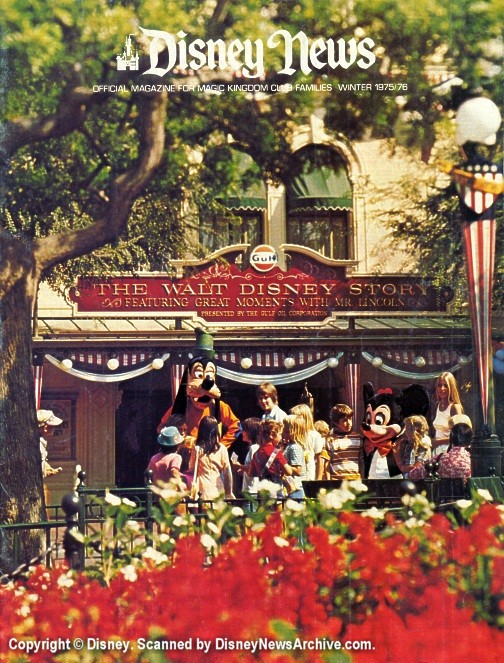 DISNEY magazine side cover Winter 1975