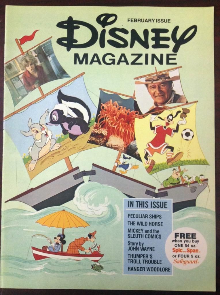 DISNEY MAGAZINE (70s) magazine side cover February 1976