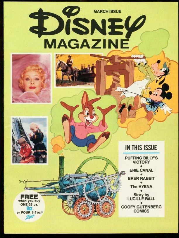 DISNEY MAGAZINE (70s) magazine side cover March 1976