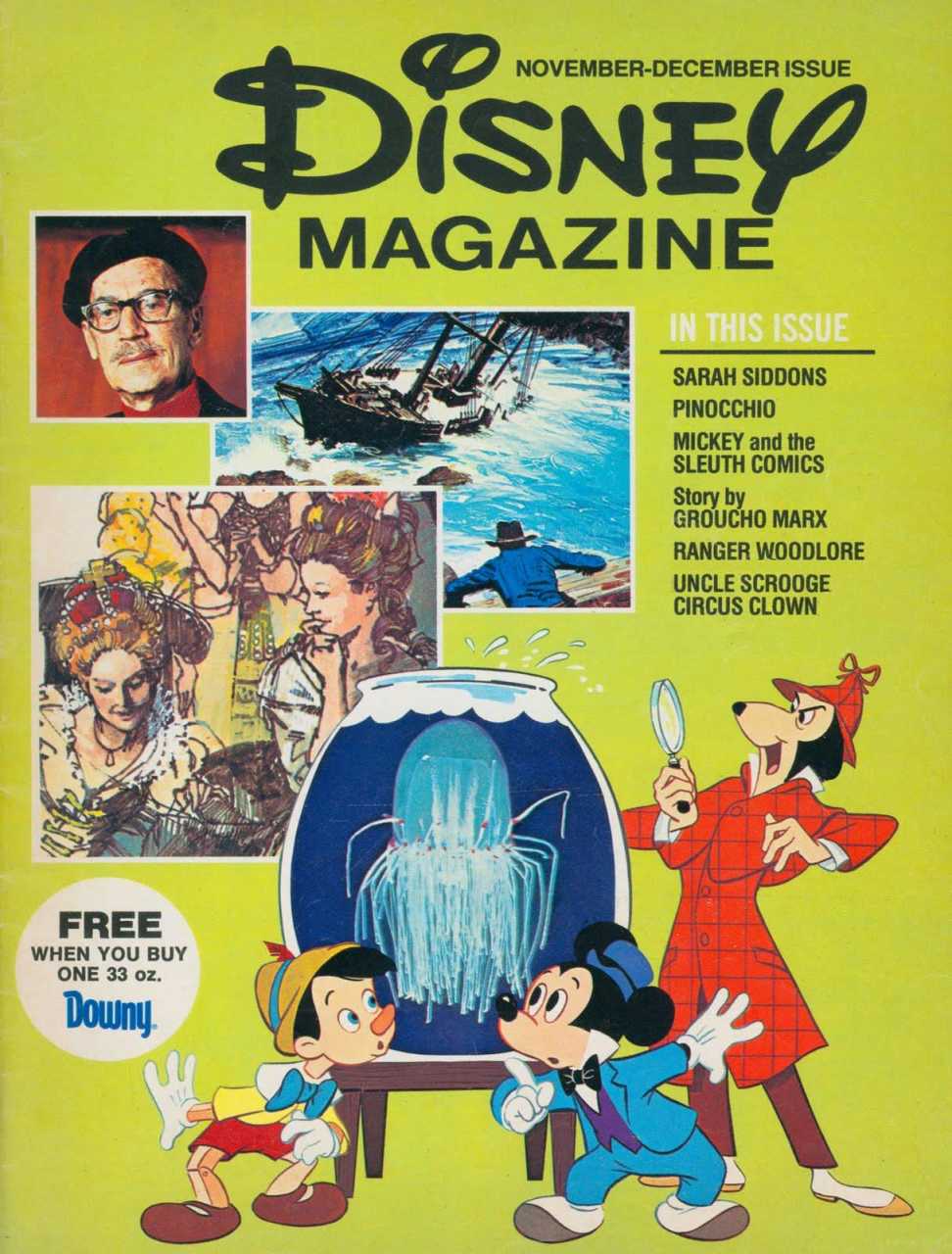 DISNEY MAGAZINE (70s) magazine side cover Issue 11 November/December 1976